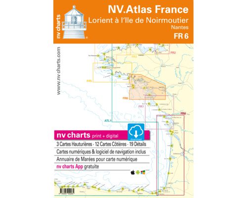 NV Charts Atlas Lorient à l'île de Noirmoutier FR6 NV Charts NV Charts Atlas Lorient à l'île de Noirmoutier FR6 NV Charts