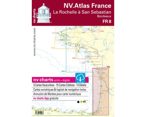 NV Charts Atlas La Rochelle à San Sebastian FR8 NV Charts NV Charts Atlas La Rochelle à San Sebastian FR8 NV Charts