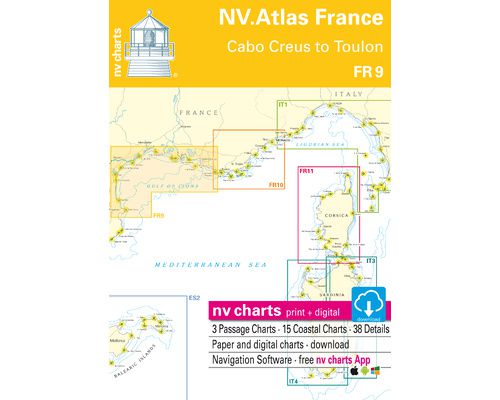 NV Charts Atlas de Cabo Creus à Toulon FR9 NV Charts NV Charts Atlas de Cabo Creus à Toulon FR9 NV Charts