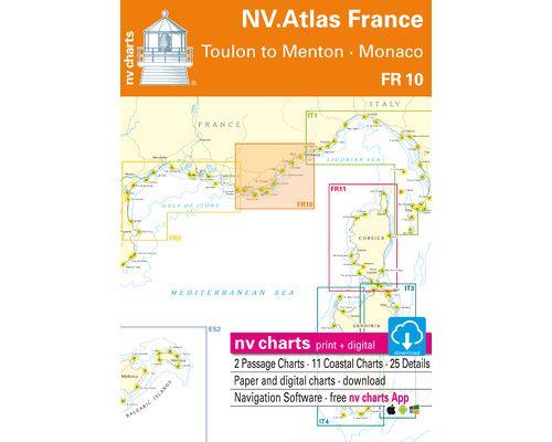 NV Charts Atlas Toulon à Menton FR10 NV Charts NV Charts Atlas Toulon à Menton FR10 NV Charts