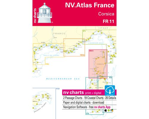 NV Charts Atlas Corse FR 11 NV Charts NV Charts Atlas Corse FR 11 NV Charts