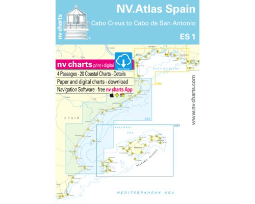 NV Charts Atlas Espagne De Cabo Creus à Cabo San Antonio ES1 NV Charts NV Charts Atlas Espagne De Cabo Creus à Cabo San Antonio ES1 NV Charts