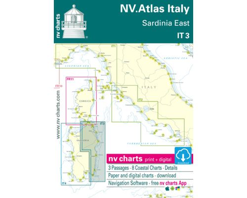 NV Charts Atlas Italie Est de la Sardaigne IT 3 NV Charts NV Charts Atlas Italie Est de la Sardaigne IT 3 NV Charts