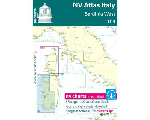 NV Charts Atlas Italie Ouest de la Sardaigne IT 4 NV Charts NV Charts Atlas Italie Ouest de la Sardaigne IT 4 NV Charts