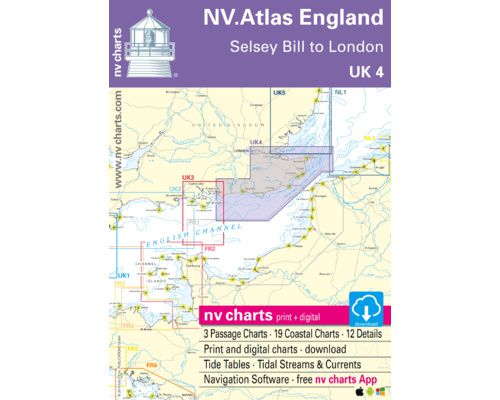 NV Charts Atlas UK Selsey Bill à l'estuaire de la Tamise UK4 NV Charts NV Charts Atlas UK Selsey Bill à l'estuaire de la Tamise UK4 NV Charts