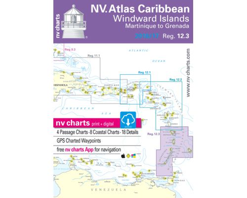 NV Charts Atlas Martinique à Grenade 12.3 NV Charts NV Charts Atlas Martinique à Grenade 12.3 NV Charts
