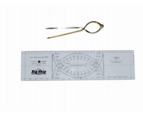 BIGSHIP Kit de navigation règle + compas Plastimo BIGSHIP Kit de navigation règle + compas Plastimo