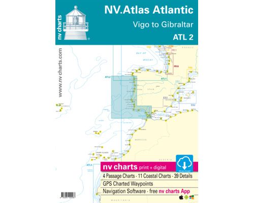 NV Charts ATLAS Atlantic Vigo to Gibraltar ATL 2 NV Charts NV Charts ATLAS Atlantic Vigo to Gibraltar ATL 2 NV Charts