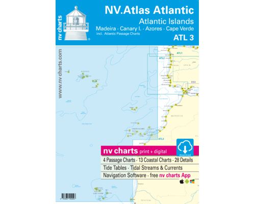 NV Charts ATLAS Atlantic Madeira,Canary,Azores,CapVerde ATL3 NV Charts NV Charts ATLAS Atlantic Madeira,Canary,Azores,CapVerde ATL3 NV Charts