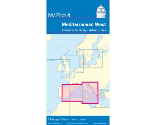 NV CHARTS Pilot 4 Carte marine hauturière Méditerranée Ouest NV Charts