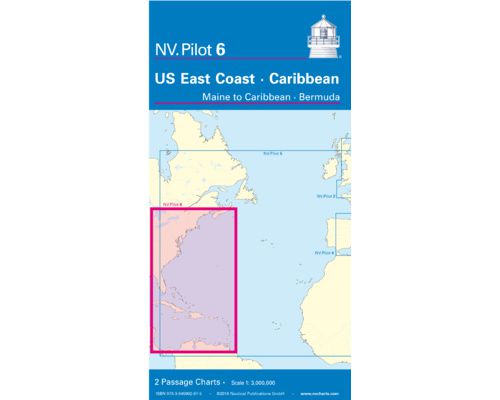 NV CHARTS Pilot 6 Carte Hauturière Côte Est US Caraïbes NV Charts