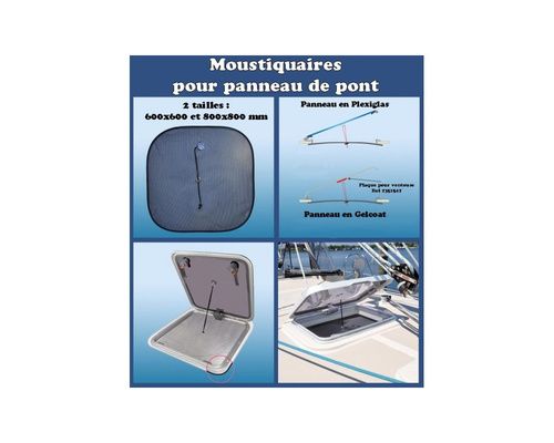 PLASTIMO Moustiquaire 800x800 mm pour panneau de pont Plastimo