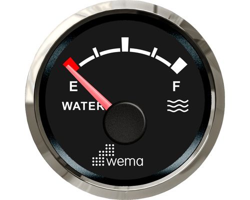 Jauge Silverline eau NMEA2000 - noir Wema Jauge Silverline eau NMEA2000 - noir Wema