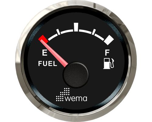 Jauge Silverline carburant NMEA2000 - noir Wema Jauge Silverline carburant NMEA2000 - noir Wema