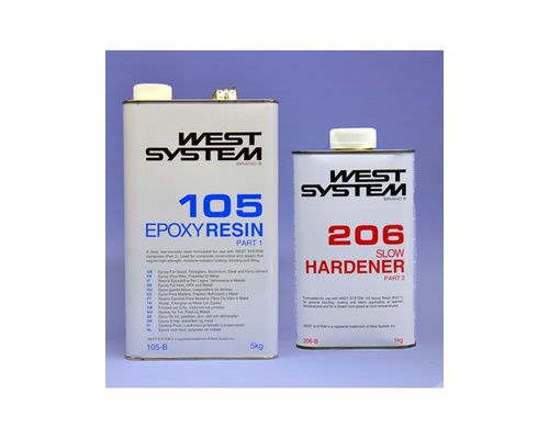 WEST SYSTEM Resine epoxy 105 + durcisseur 206 Pack B 6Kg West System WEST SYSTEM Resine epoxy 105 + durcisseur 206 Pack B 6Kg West System