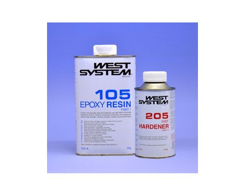 WEST SYSTEME Resine epoxy 105 + durcisseur 205 Pack A 1,2kg West System WEST SYSTEME Resine epoxy 105 + durcisseur 205 Pack A 1,2kg West System