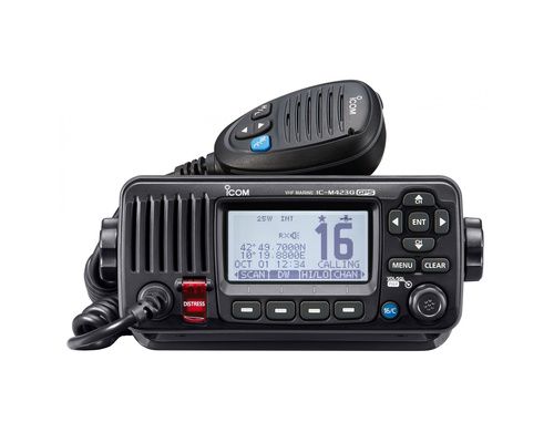 ICOM VHF Fixe IC-M423GE Noire avec antenne GPS externe Icom ICOM VHF Fixe IC-M423GE Noire avec antenne GPS externe Icom