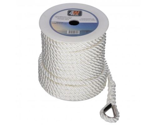 Bosse de mouillage avec cosse inox 10mm - 30m BigShip