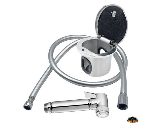 TREM Boitier encastrable inox + douchette + tuyau 2,5m Trem TREM Boitier encastrable inox + douchette + tuyau 2,5m Trem