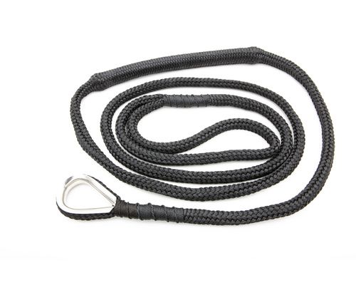 Amarre Polyester ø15mm avec amort. boucle 1,6m et cosse inox SHOCK-LINE