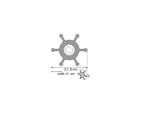 Turbine ø ext 31.8mm ep 12mm MT500 Turbine ø ext 31.8mm ep 12mm MT500