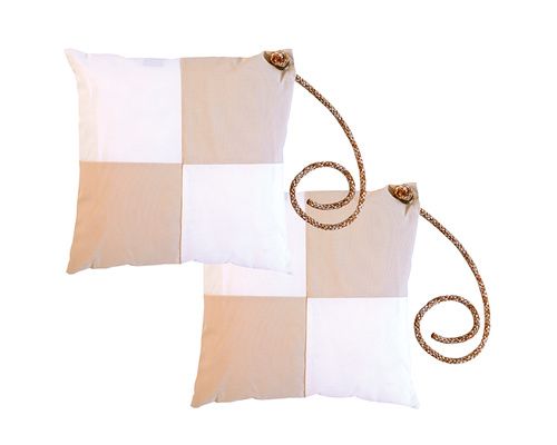 MARINE BUSINESS Lot de 2 coussins WATERPROOF BEIGE/BLANC Marine Business MARINE BUSINESS Lot de 2 coussins WATERPROOF BEIGE/BLANC Marine Business