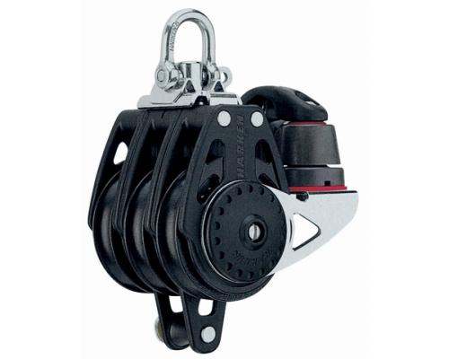 HARKEN Poulie triple à ringot Ø réa 40mm Ø cord 10mm taquet Harken HARKEN Poulie triple à ringot Ø réa 40mm Ø cord 10mm taquet Harken