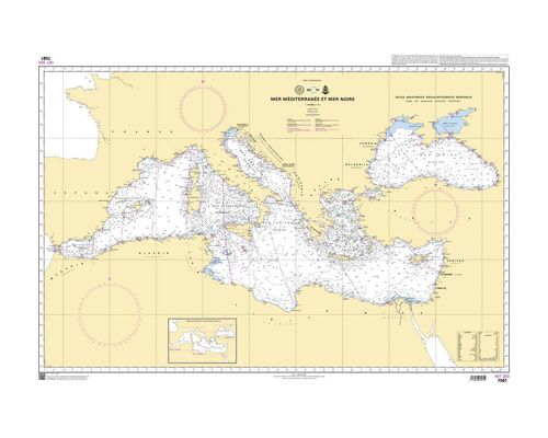 SHOM 7081 Carte À Plat : Mer Mediterranee Et Mer Noire Shom SHOM 7081 Carte À Plat : Mer Mediterranee Et Mer Noire Shom
