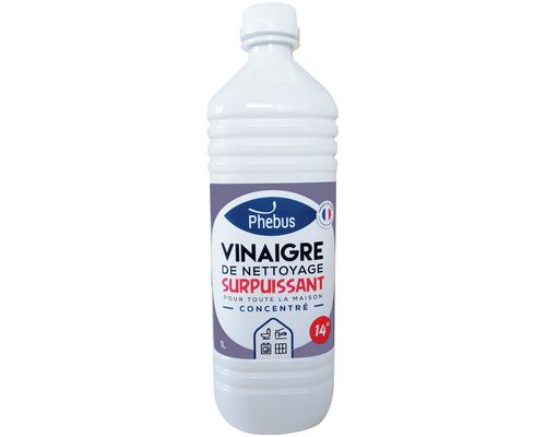 PHEBUS Vinaigre de nettoyage surpuissant à 14° - 1 litre PHEBUS PHEBUS Vinaigre de nettoyage surpuissant à 14° - 1 litre PHEBUS