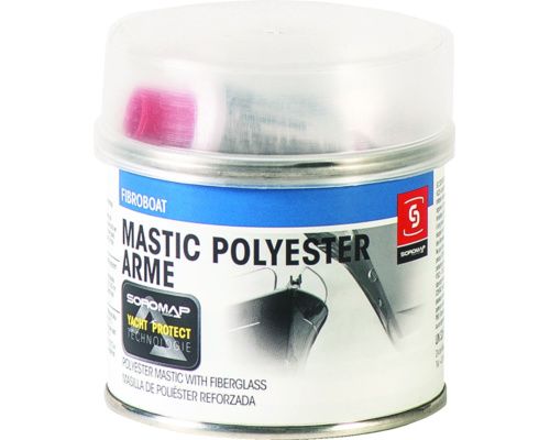 SOROMAP Mastic polyester armé Fibroboat 500g + catalyseur Soromap