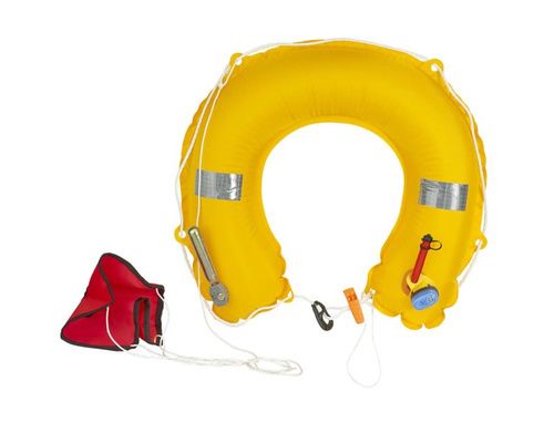 PLASTIMO Bouée fer à cheval gonflable - boitier blanc Plastimo