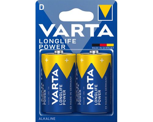 VARTA Pile alcaline LR20 - D Longlife Power - Blister de 2 Varta