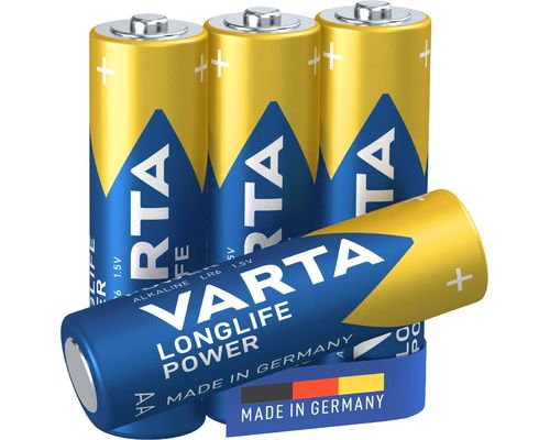 VARTA Pile alcaline LR06 - AA Longlife Power - Blister de 4 Varta VARTA Pile alcaline LR06 - AA Longlife Power - Blister de 4 Varta