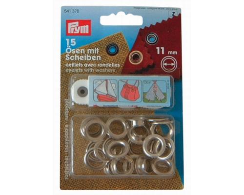 PRYM Œillets Ø11mm chromé + outils (les 15) PRYM Œillets Ø11mm chromé + outils (les 15)