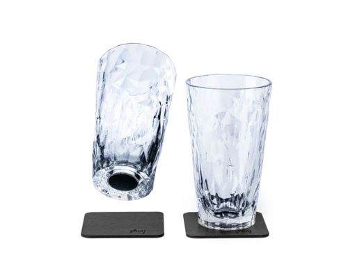 SILWY Verres longs aimantés en plastique LONGDRINK, Les 2