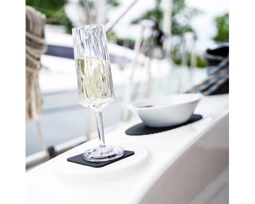 SILWY Verres à champagne aimantés en plastique, les 2