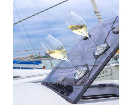 SILWY Verre à champagne aimanté en cristal les 2