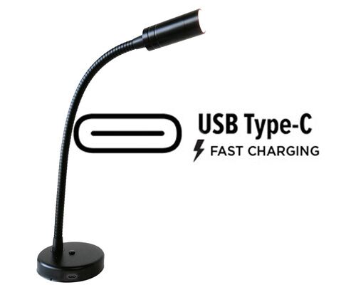 MANTAGUA LISEUSE LED YEU NOIR AVEC INTER ET USB C 10 w Mantagua