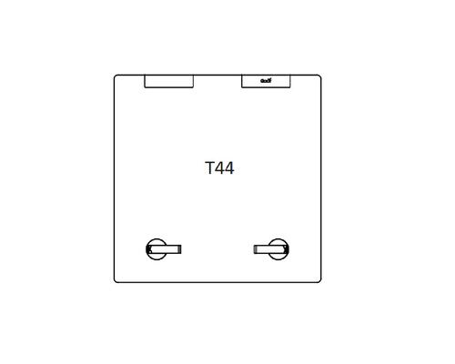 GOIOT PANNEAU MAGIC FLUSH T44 GRIS SATINÉ 442 x 442 mm