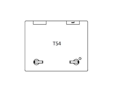 GOIOT PANNEAU MAGIC FLUSH T54 GRIS SATINÉ 57 x 392 mm