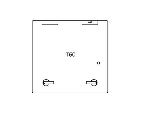 GOIOT PANNEAU MAGIC FLUSH T60 GRIS SATINÉ 507 x 507 mm