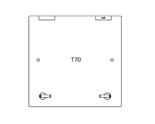 GOIOT PANNEAU MAGIC FLUSH T70 GRIS SATINÉ 627 627 mm