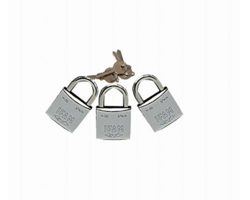 IFAM Cadenas chromés M-30 mêmes clés les 3 Ifam IFAM Cadenas chromés M-30 mêmes clés les 3 Ifam