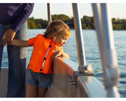 FLOATEE Gilet de sauvetage enfant Orange 22-30kg manches cou