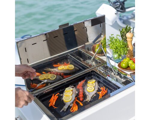 ENO Plancha gaz encastrable ANTIGUA avec couvercle marinisé