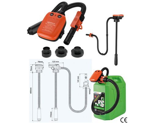 Pompe électrique pour transfert de fluide avec pile alcaline
