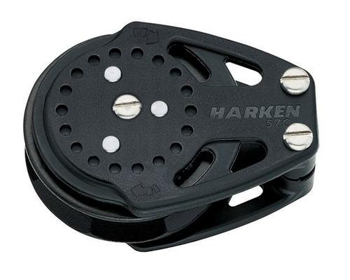 HARKEN Poulie winch simple plat pont Ø réa 57mm Ø cord 8/10m Harken HARKEN Poulie winch simple plat pont Ø réa 57mm Ø cord 8/10m Harken
