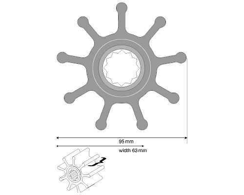JABSCO Turbine Øext 95mm ep 63mm 836-0001 (MT105) Jabsco JABSCO Turbine Øext 95mm ep 63mm 836-0001 (MT105) Jabsco