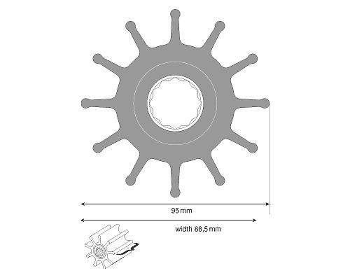 JABSCO Turbine Øext 95mm ep 88.9mm 17936-0001B Jabsco JABSCO Turbine Øext 95mm ep 88.9mm 17936-0001B Jabsco