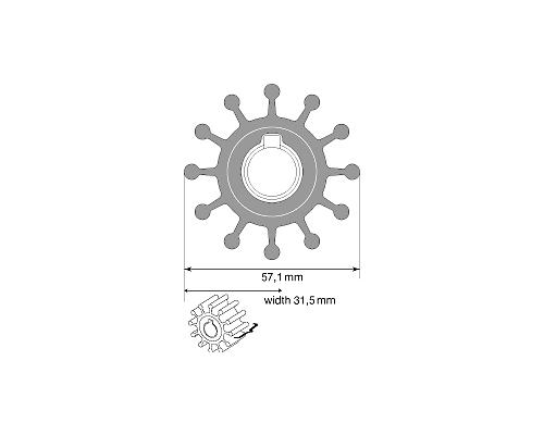 JABSCO Turbine Øext 57.1mm ep 31.5mm 4568-0001 (MT108) Jabsco JABSCO Turbine Øext 57.1mm ep 31.5mm 4568-0001 (MT108) Jabsco